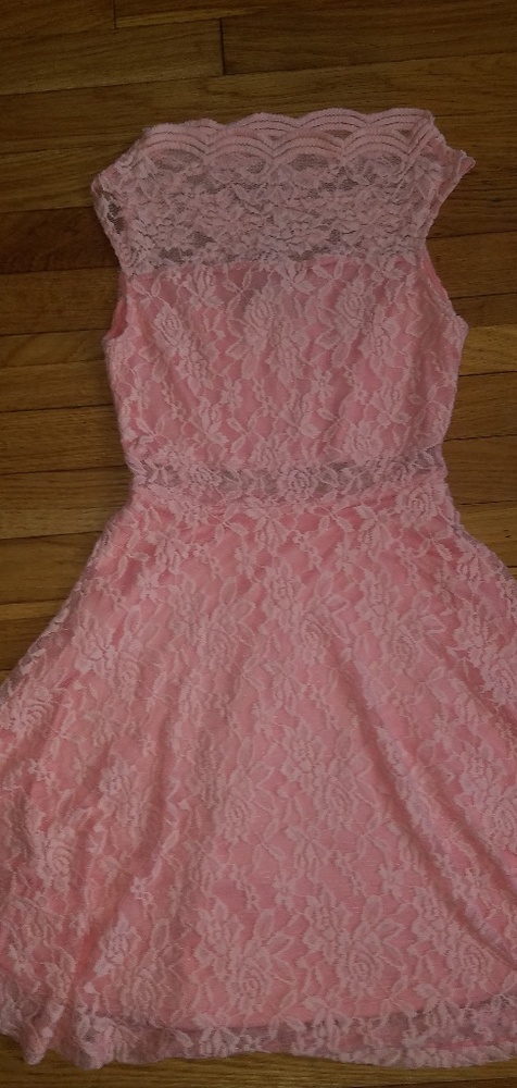 Peach lace dress